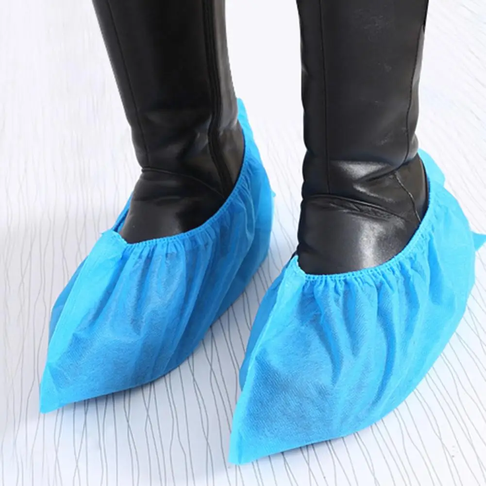 

100Pcs/Set Disposable Breathable Anti-slip Thicken Protective Boot Shoe Covers Children Adult Non-woven Household Foot Cover