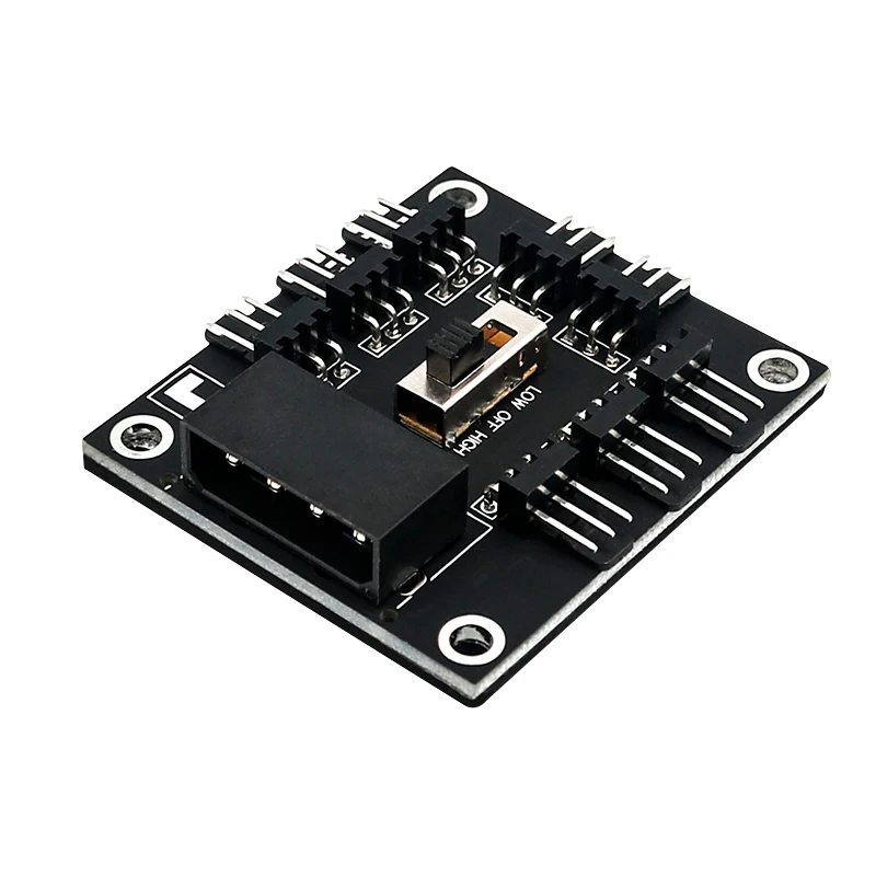 Wholesale 1 to 8 3Pin Fan Hub Pwm Sata Molex Splitter PC Mining Cable 12V Power Suppply Cooler Cooling Speed Controller Adapter