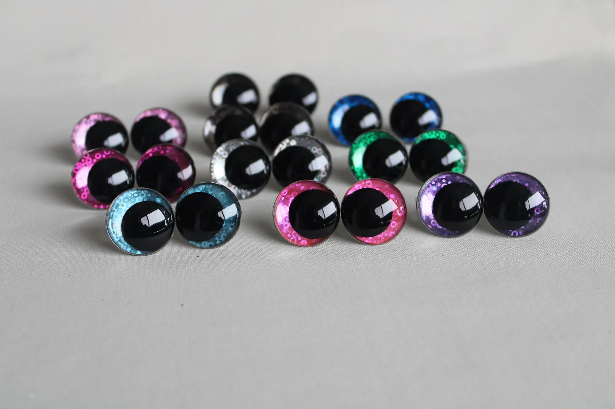 Doll Eyes 10pcs 12mm-28mm Round Glitter for Plush Craft
