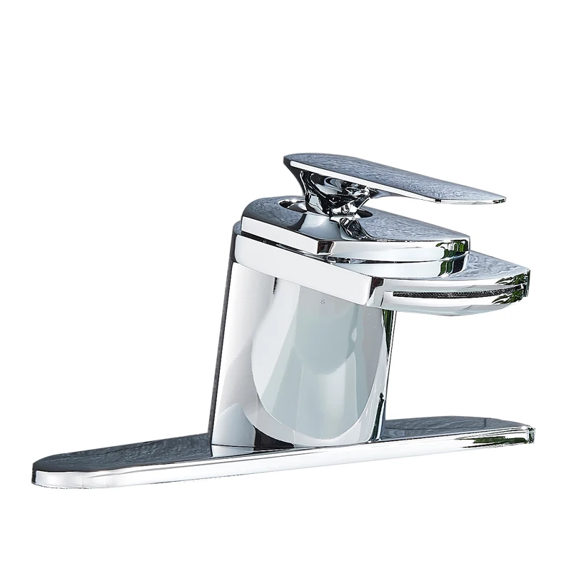 Chrome With cover Onyzpily хромированный ORB Золотой полированный кран для раковины ванной комнаты Набор Смеситель кран одно отверстие Ручка Современная - Цвет: Chrome With cover