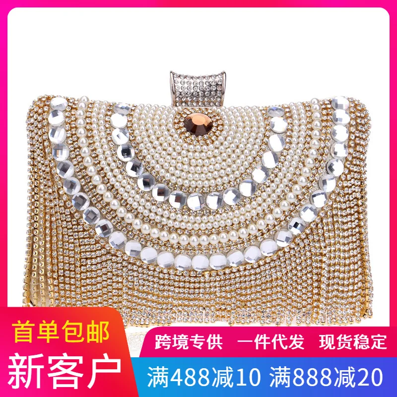 

Manufacturers Direct Selling Surplus Power Cross Border Hot Selling Evening Bag Europe And America Women's Banquet Bag Tassels E