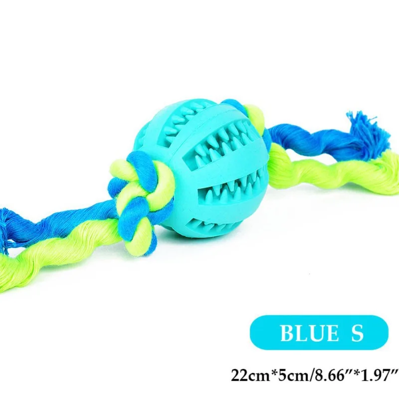 Funny Interactive Elasticity For Leaking Clean Chew Dog Ball Elastic Tooth Toy Food Pet Rope Toys toys Z pet