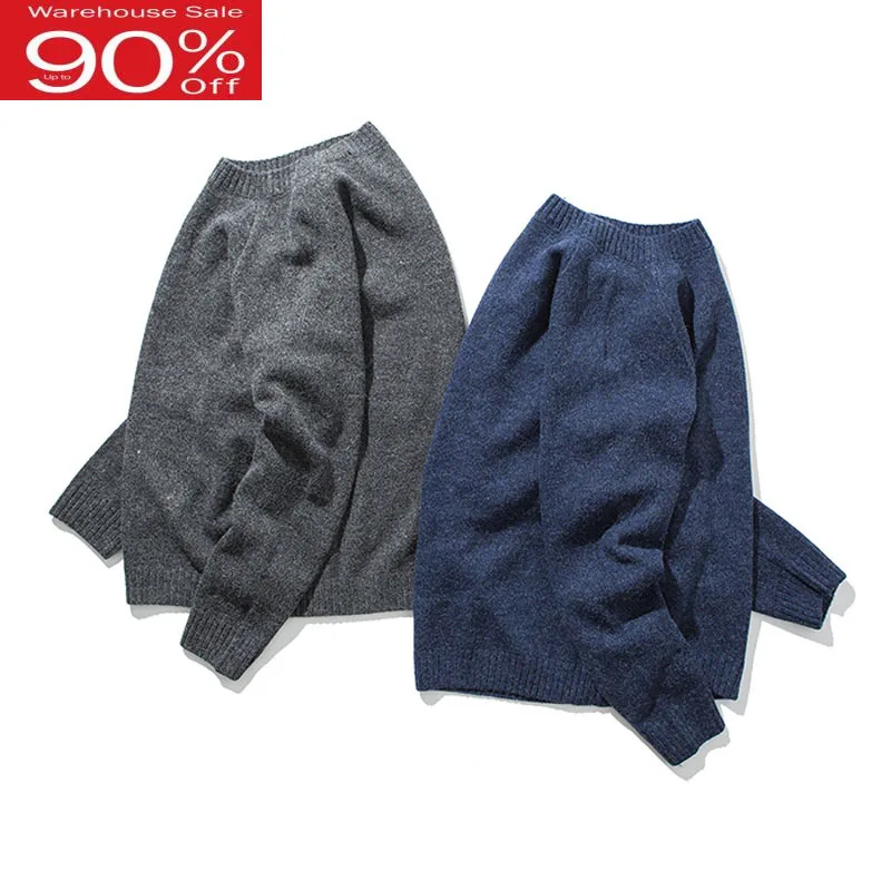 Winter For Men 2020 New Loose Keep Warm Male Knitted Pullover Sweater Teenage Boys Black Gray Yellow Blue Khaki M62 | Мужская одежда