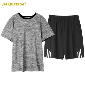 

Pyajamas New Crew Neck Pajamas for Man Fashion Style Casual Style Summer Sleepwear Man 100% Cotton Summer Pajamas Set Pjs Man