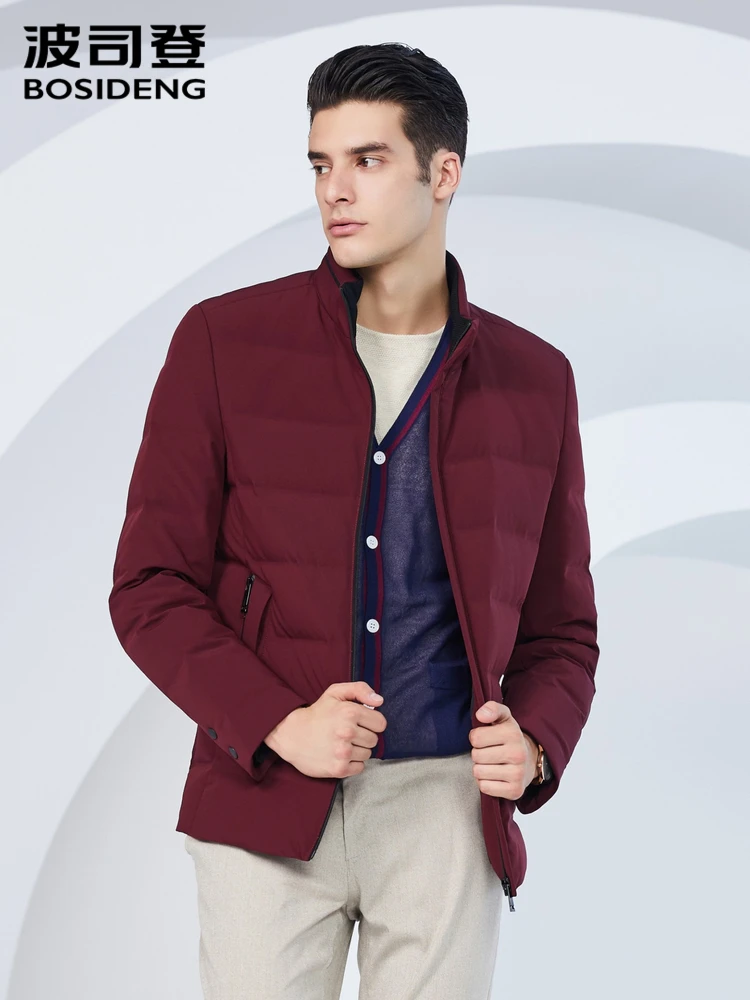 BOSIDENG Short down jacket men's business leisure stand collar winter warm thick coat B80141023