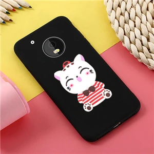 TRISEOLY для Motorola Moto G 5 Plus чехлы для телефонов 3D мультфильм силиконовый чехол улыбка счастливый чехол с изображением котов сумка для Motorola Moto G5 Plus - Цвет: k