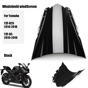 

Reliable ABS Windshield WindScreen Double Bubble for Y Amaha YZF-R25 2014-2016 R3 2015-16 (Black) Motorcycle Windshield