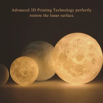 

Aibecy Moon Lamp USB Rechargeable LED 3D Printed PLA Night Light Home Decorative Lights Touch Control Brightness Stepless