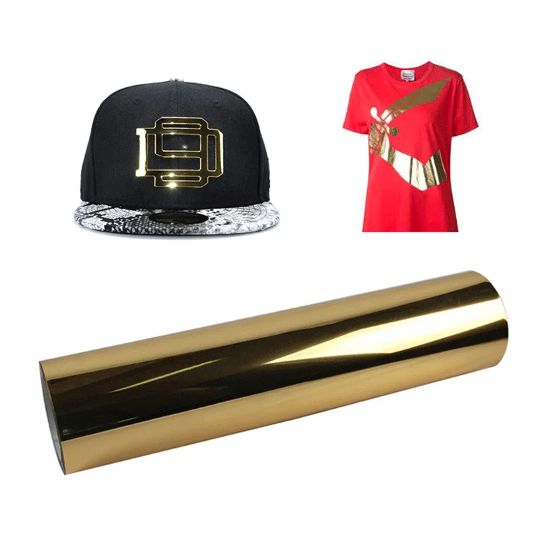 Metallic Heat transfer vinyl gold foil vinyl iron on transfer for
