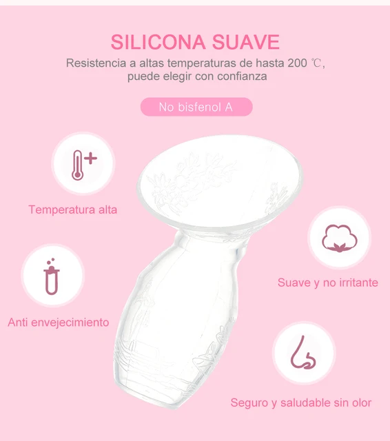  Elfzone Extractor de leche manual, bomba de mano de silicona de  succión ajustable, para lactancia materna, pequeño atrapador de leche  materna manual portátil y accesorios para bebés, morado, regalos para el