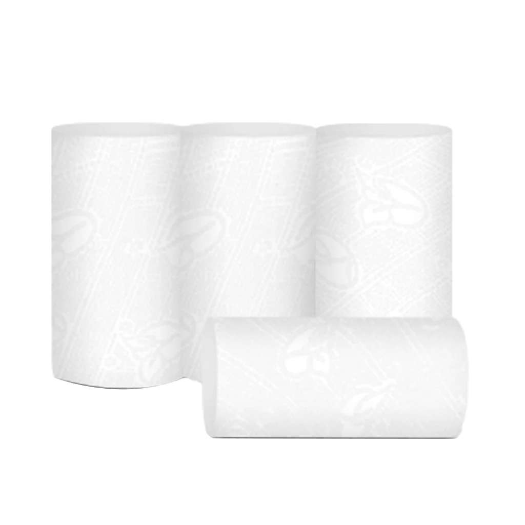 10pcs Soft Toilet Paper Roll Paper Household Flushable Silky 4 Layers Table Paper Bath Tissue Napkin Kitchen Paper for Daily Use