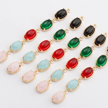 

Sanying M726 18k gold plated handmade mini size diy zircon pendant for jewelry making diy earrings jewelry accessories 10pcs/lot