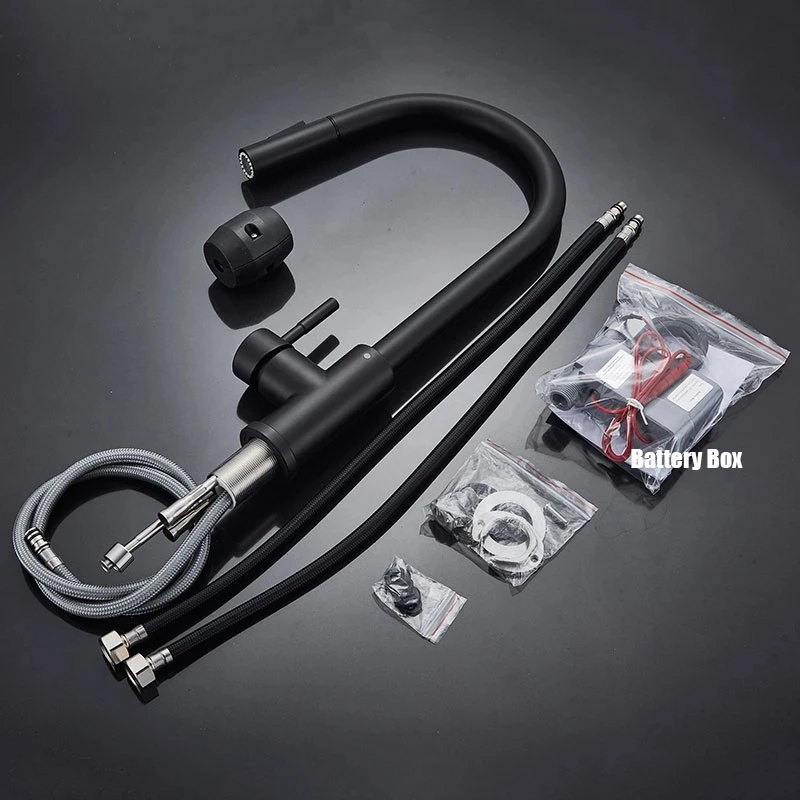 Smart Black Stainless Steel Kitchen Faucet