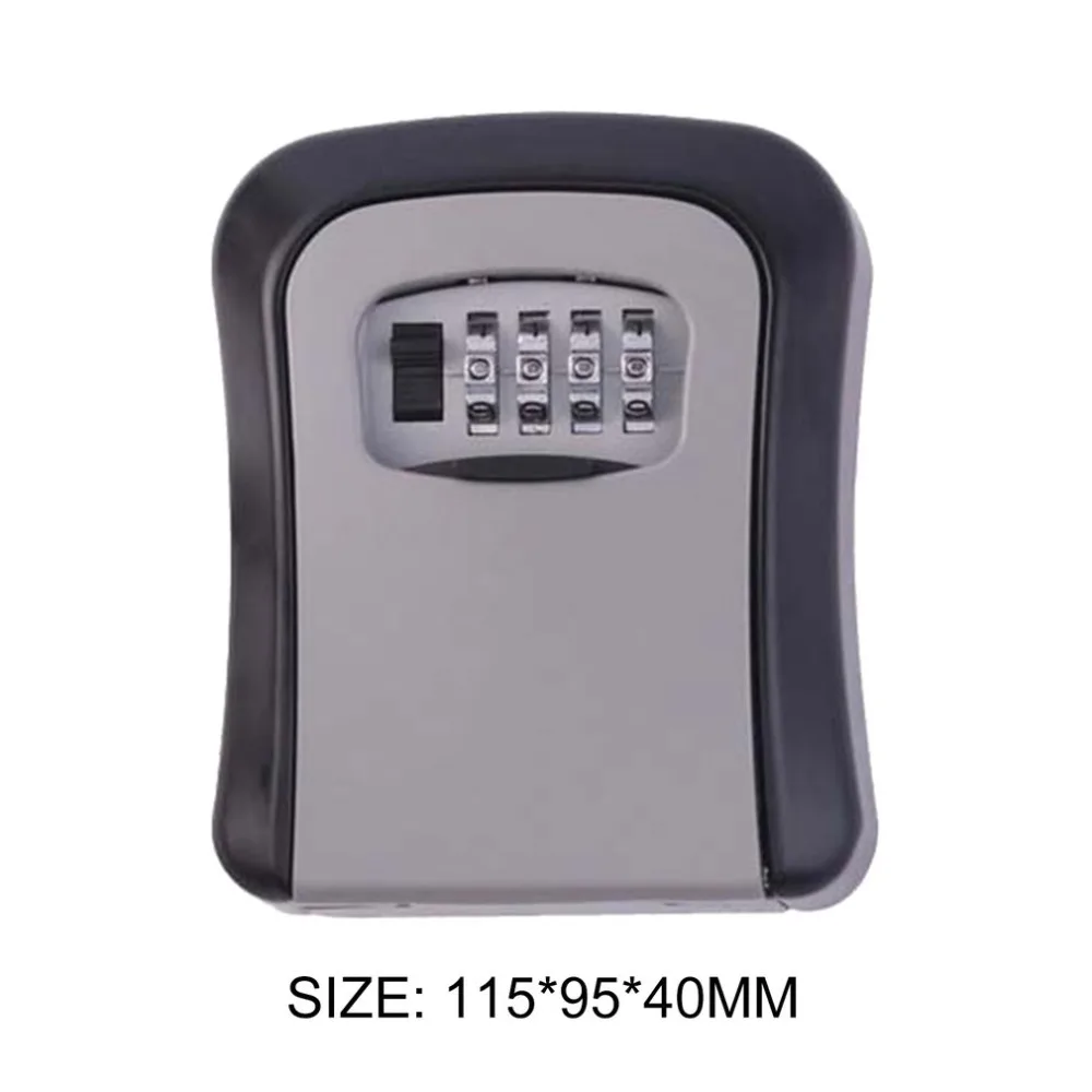 Key Safe Box MetalKey Lock Box Wall Mounted Aluminum alloy Weatherproof 4 Digit Combination Key Storage Lock Box drop shipping