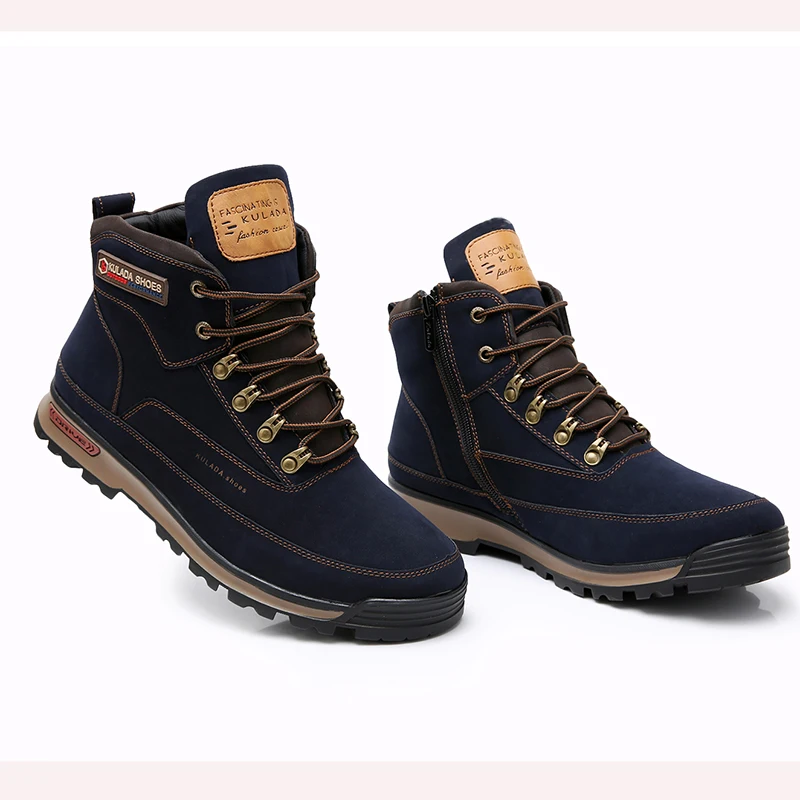 New Boots Men Winter Snow Boots Men Outdoor Activity Sneakers Boots Warm Lace Up High Top Fashion Shoes Men Safety Boots