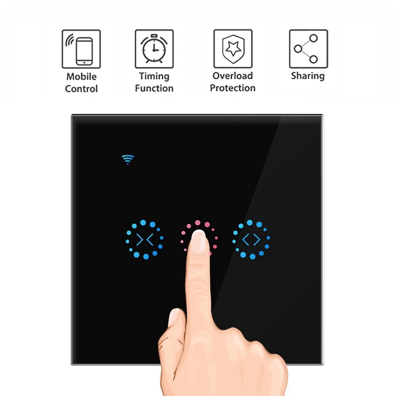 Новый-умный Wi-Fi пресс-занавес переключатель мобильное приложение управление Поддержка Alexa Google Home для электрического моторизованного