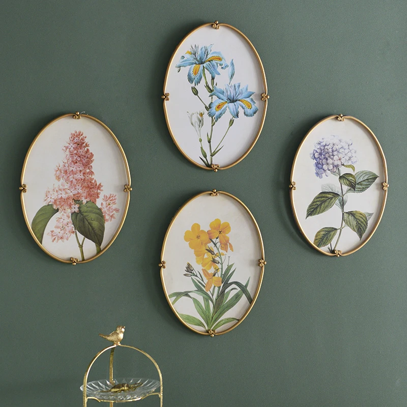 Vintage Wall Hanging Decorations Chinese Art Plants Floret Wallmounted