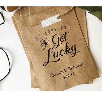 

Custom scratch lottery wedding bag - lottery gift - lottery holder - Fun wedding shower entertainment bag, kraft paper bag