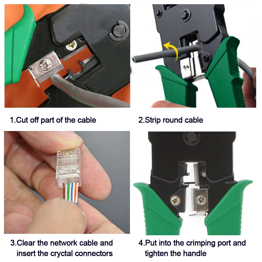 3 в 1 обжимные плоскогубцы многофункциональный инструмент щипцы плоскогубцы резак набор инструментов для сетевого кабеля и телефонного кабеля модульный разъем обжимной