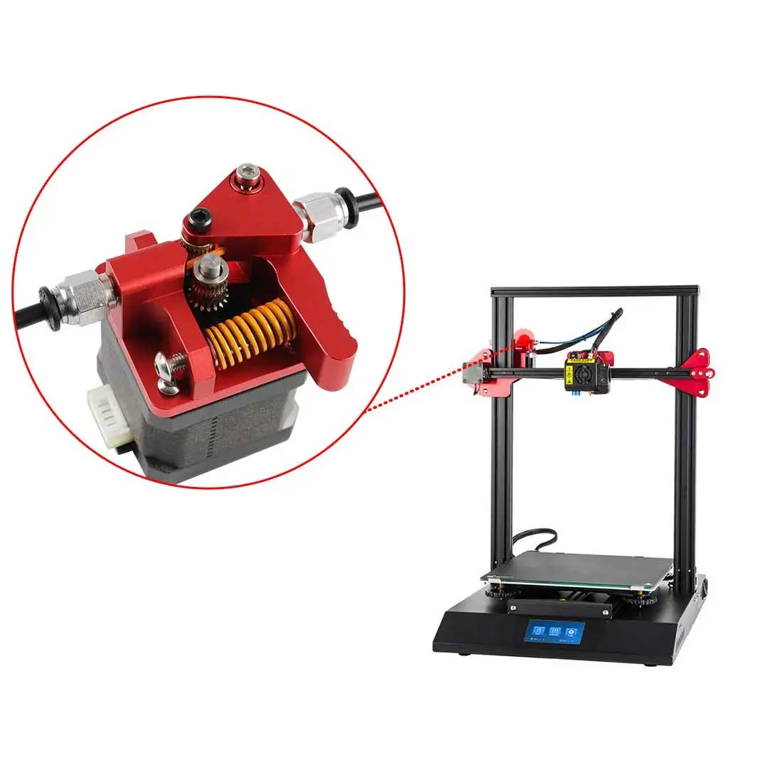 3d принтер Алюминиевый металлический экструдер комплект для CR10S PRO Ender3 RepRap подача двойной шкив экструдер двойной редуктор