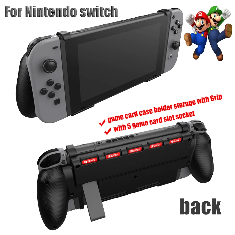 Удобная эргономичная Nintendo Switch NS аксессуары сцепление чехол Gripstand с 5 игральные карты для хранения игровых рукоятка силиконовый чехол