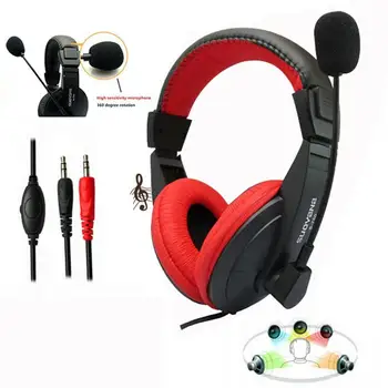

New Wired 3.5mm Stereo Bass Surround Gaming Headset Headphone for PS4 Xbox One PC With MIC Volume Control Headphone