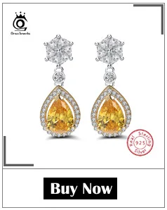 ORSA JEWELS Настоящее 925 пробы серебро Для женщин серьги в виде капель с крапановая закрепка прямоугольной формы AAA циркон модные серьги, украшения SE72
