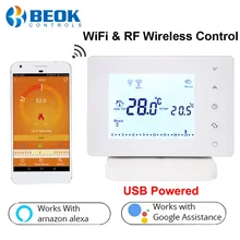 Beok 306 RF беспроводной и Wifi умный термостат контроллер температуры для газового котла работает с Alexa Google Home
