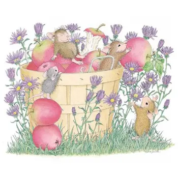 

Squirrel eating apple Counted Cross Stitch 11CT 14CT 18CT 28CT DIY Cross Stitch Kits Embroidery Needlework Sets home decor