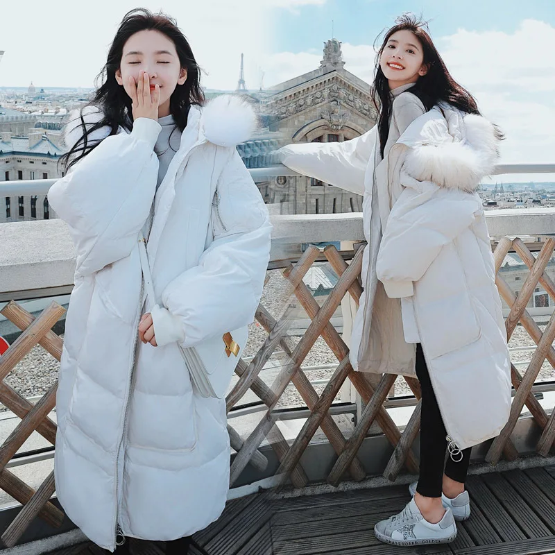 

Fashion Pocket Trend Comfortable Simple Cool Zipper Solid Color Cotton-padded Clothes Long Sleeve Hooded Mid-length 2019 Winter