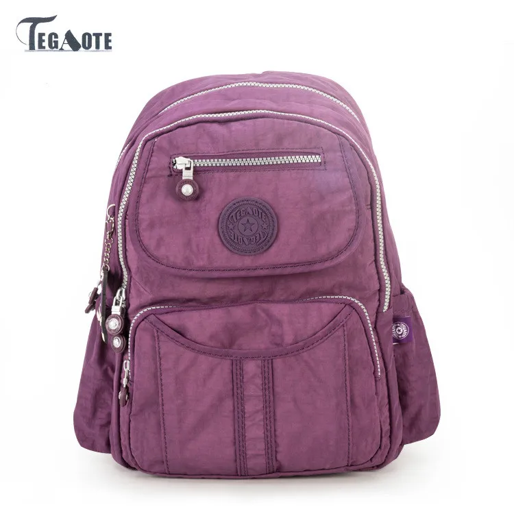 

TEGAOTE HOT Fashion Women Backpack High Quality Youth nylon Backpacks Solid color Retro Bagpack Travel Back Pack Mochilas Mujer