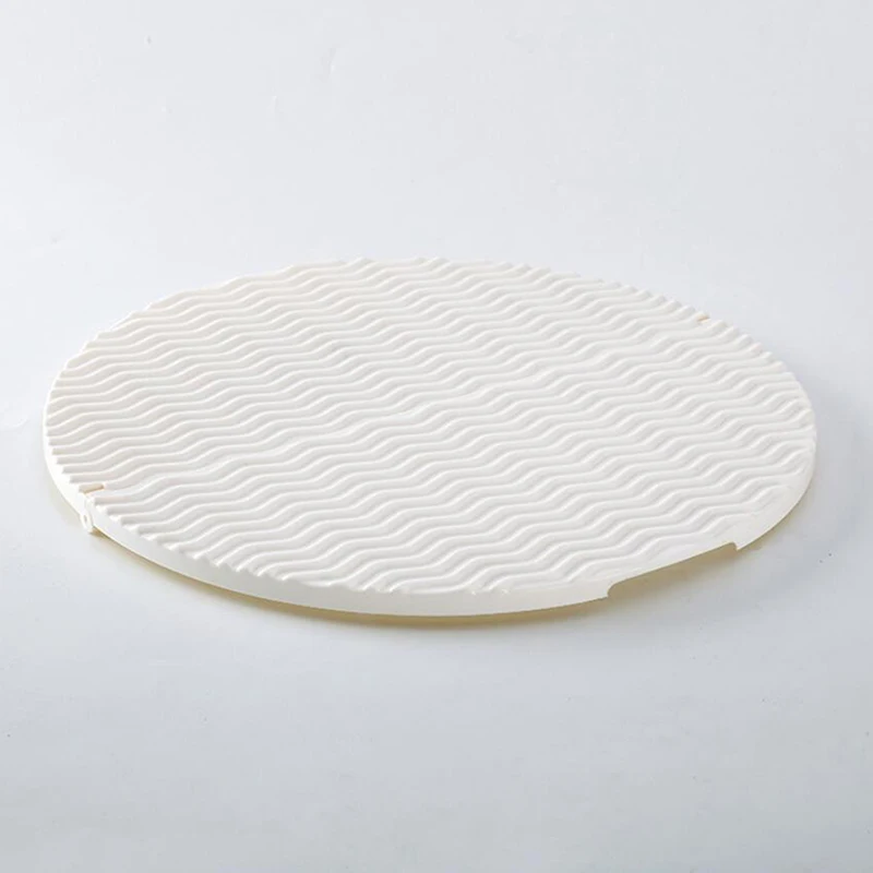white Plain Color Foldable Dumpling Dish Pasta Single Layer Cover Pad Household Dumpling Placemat Cover Dumpling Tray - Цвет: white