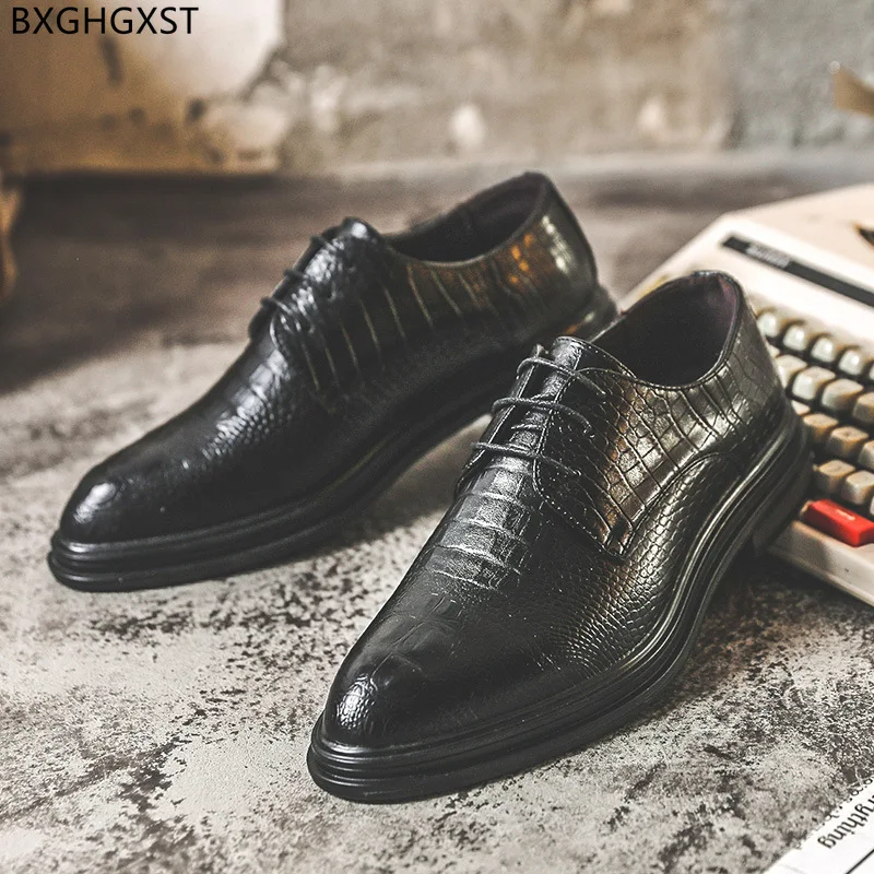 

Black Derbi Dress Shoes for M E N Luxury Brand Business Shoes Men Oxford Elegant Shoes for Men 2023 Chaussure De Homme Zapatos