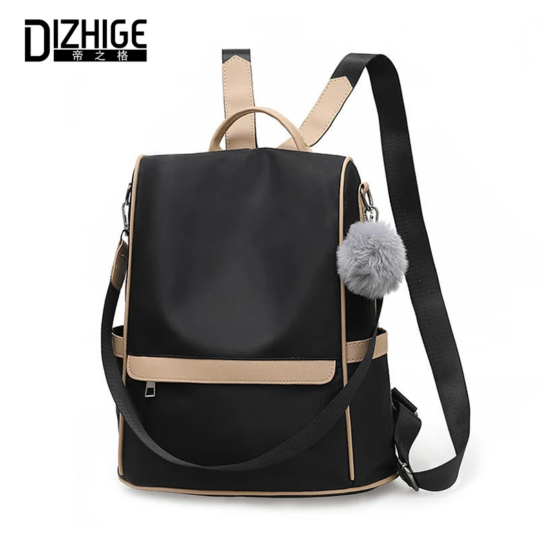 

DIZHIGE Brand Waterproof Oxford Women Backpack High Quality School Bag For Teenager Girl Fur Multifunctional Anti-theft Bags New