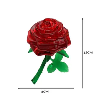 

Building Building Blocks 3D Crystal Rose Model Building Blocks Puzzle Children Stereo DIY Assembled Educational Toys Creative