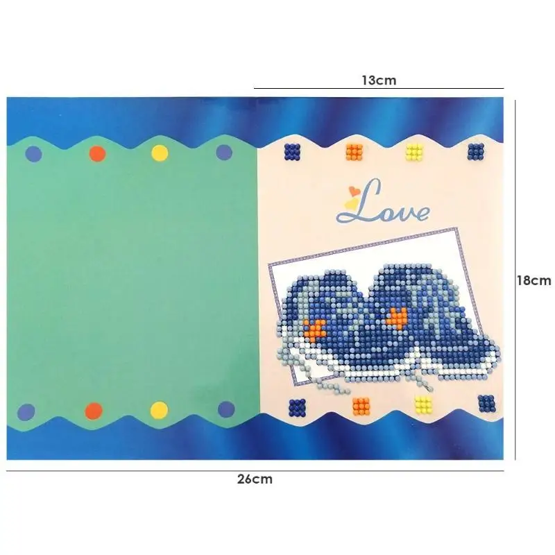  5D DIY Cute Greeting Card Partial Drill Diamond Painting Christmas Customized Invitations for New Y - 4000401027717