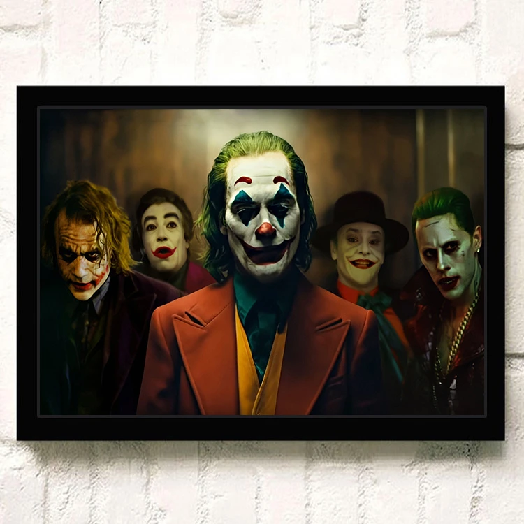 Joker, Joaquin, Phoenix, Хит, Ledger, DC фильмы-комиксы, настенная живопись, печать на холсте, для гостиной, Постер, картинки, домашний декор - Цвет: 3