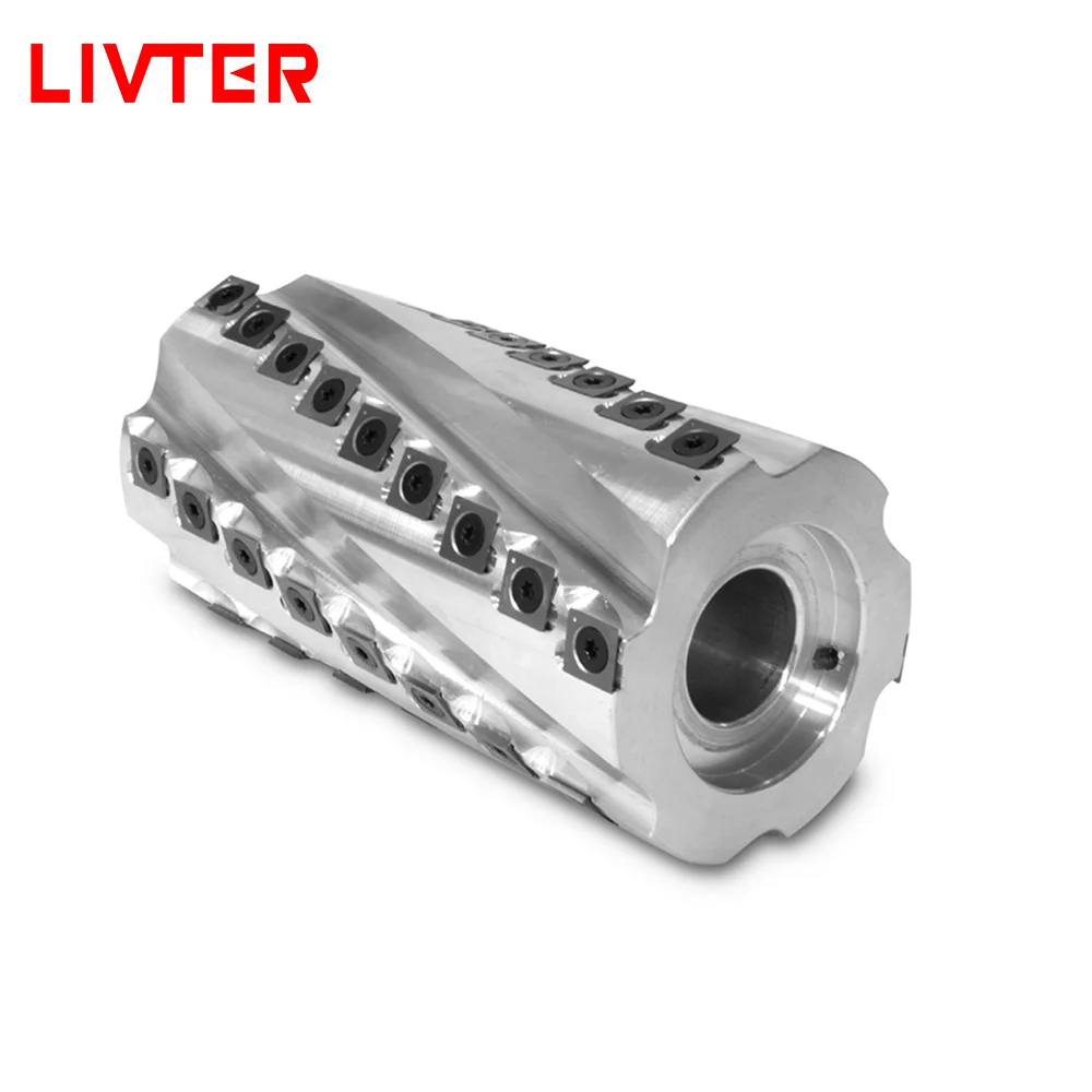 

LIVTER Spiral Cutter Head Helical Cutterhead for Spindle Machine 4-side Moulder with Changeable T.C.T Carbide Blade