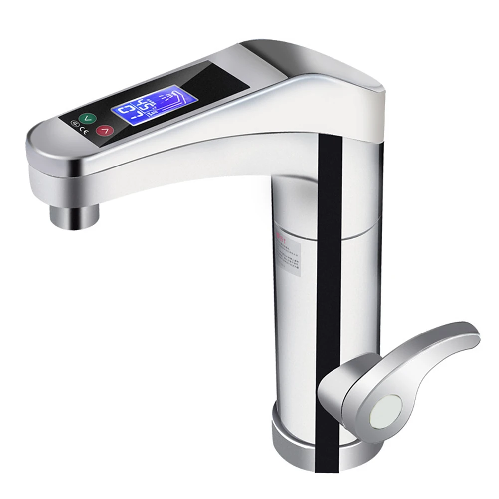 

500-3500W Electric Faucet Digital Display Touch Screen Kitchen Instant ABS Adjustable Home Hot Cold Bathroom Tap Water Heater