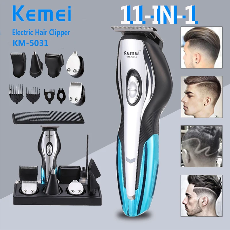 

trimmer kemei 11in1 multifunction electric hair cutting machine professional clipper shaving beard rechargeable hair trimming 5