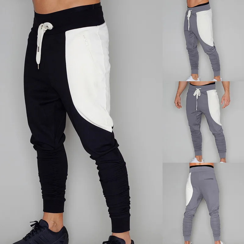 Wenyujh мужские повседневные свободные Jogger Брюки Мода Новые хип-хоп мужские брюки-шаровары сплайсированные цветные брюки на молнии спортивные брюки с карманами