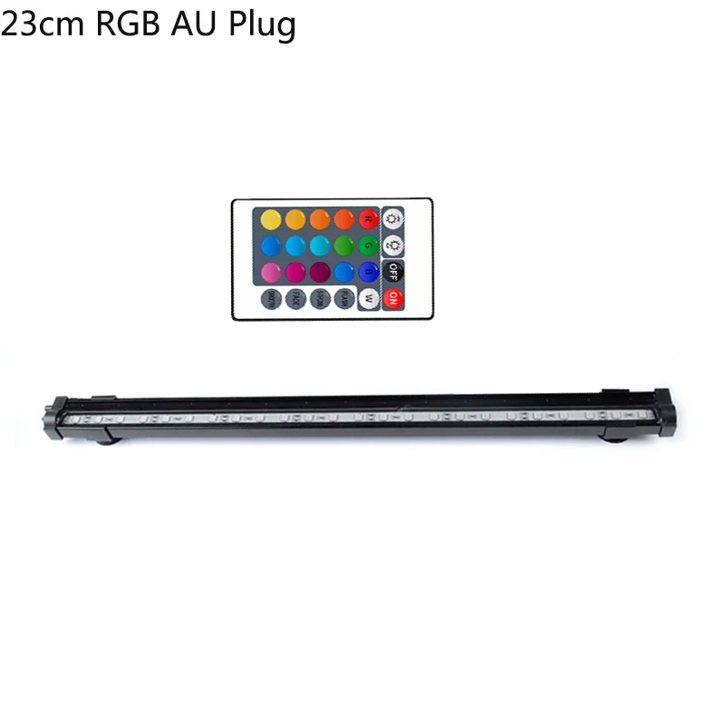 23cm RGB AU Plug Аквариумный светильник светодиодный бар светильник Водонепроницаемый садок для рыбы светильник подводный Водолей лампа светильник ing Аквариумы Аксессуары 23/30/45/52 см - Цвет: 23cm RGB AU Plug