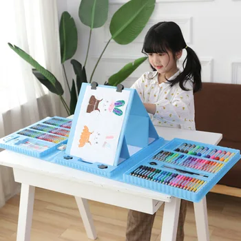 

208 Pcs Colorful Crayons/Oil Pastels/Markers/Colored Pencils/Watercolor Pigment Painting Set Drawing Graffiti Pens