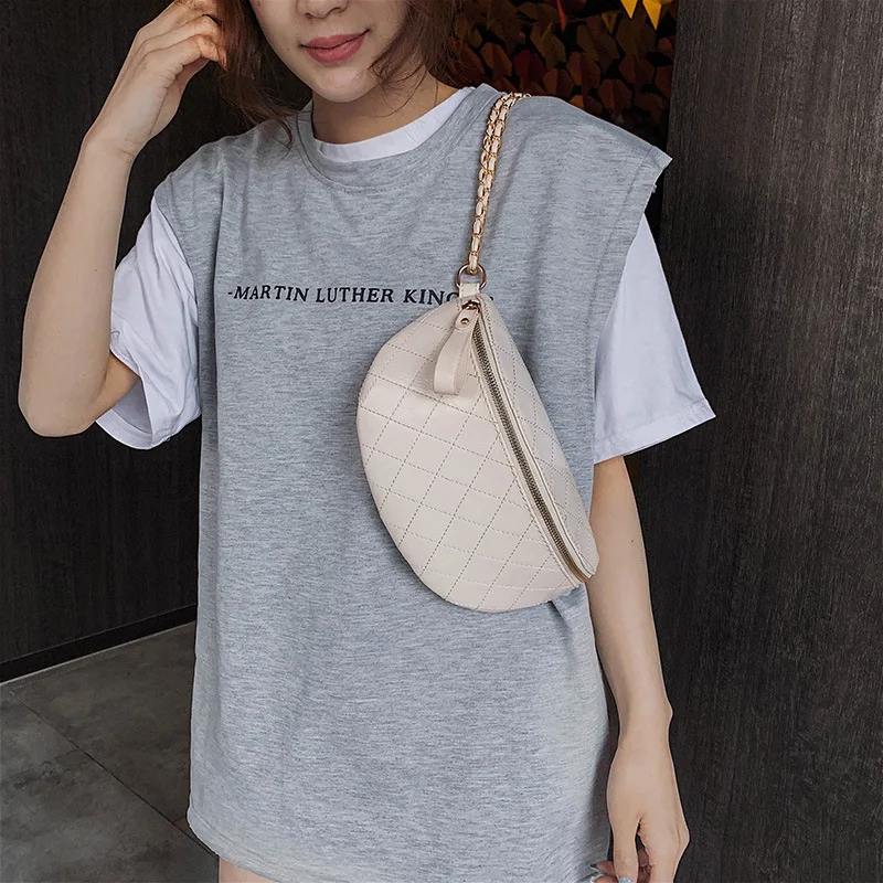 

Summer Multi-Purpose Graceful Rhombus Chain Chest Bag Women's 2019 France Non-mainstream Versitile Fashion Shoulder Bag Wallet F