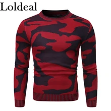 Loldeal Men Long Sleeve Sweater Fashion Camouflage Round Neck Slim Pullover Casual Loldeal Men Long Sleeve Sweater Fashion Camouflage Round Neck Slim Pullover Casual