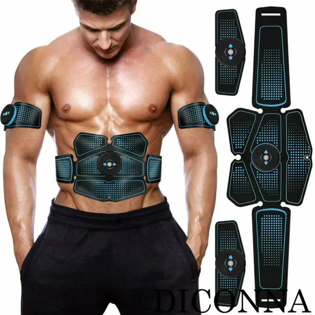 US $11.12 Men Body Building Fitness Equipments Electric Muscle Toner Machine Wireless Toning Belt 6 Six Pack 