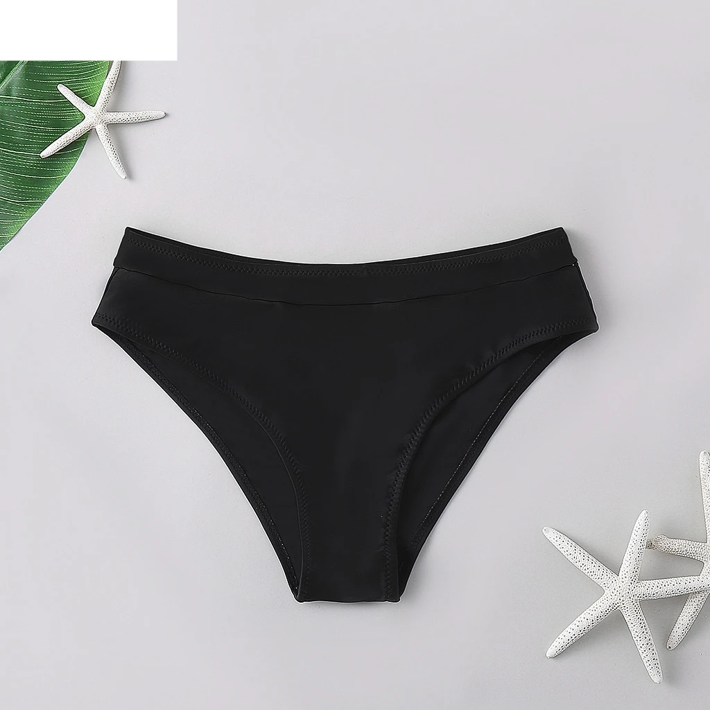 Сексуальная купальная одежда однотонные плавки бразильские дерзкие бикини низ