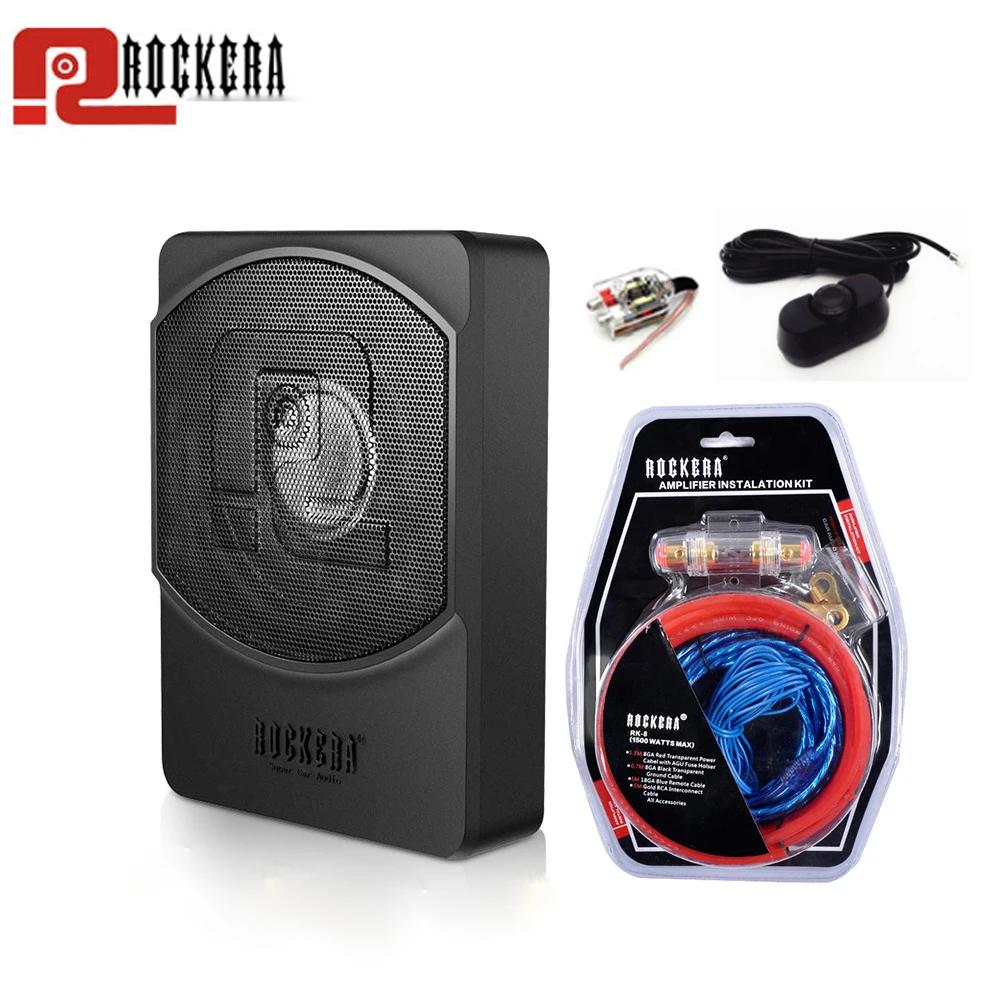 ROCKERA 1000 Вт Max 10 дюймов под сиденьем сабвуфер динамик аудио hi fi тонкий активный