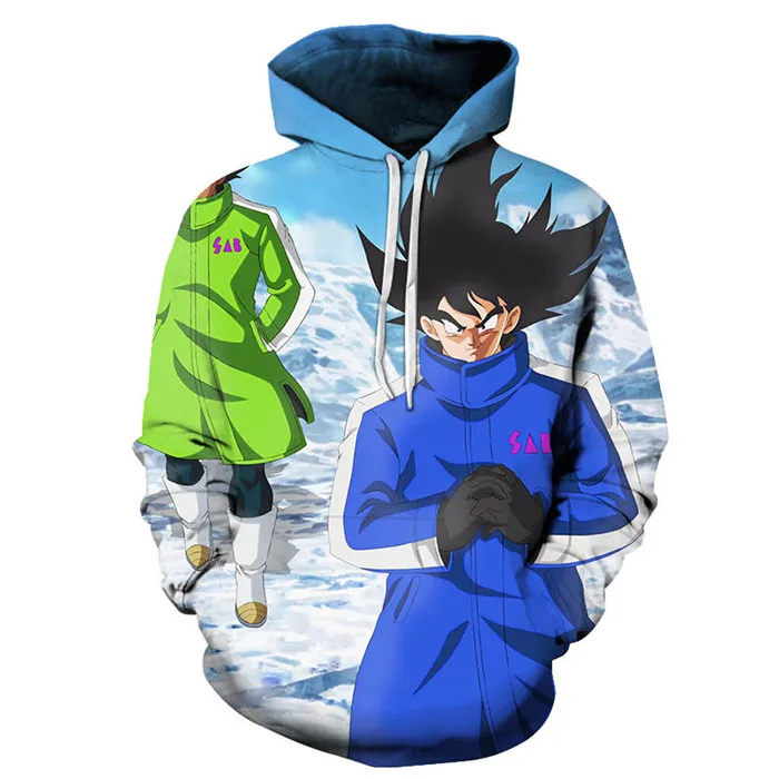 3D Аниме Дизайн Толстовка для мужчин Dragon Ball печатных толстовки мужчин с длинным рукавом мультфильм Dragon Ball уличная Мужская пуловер Азия
