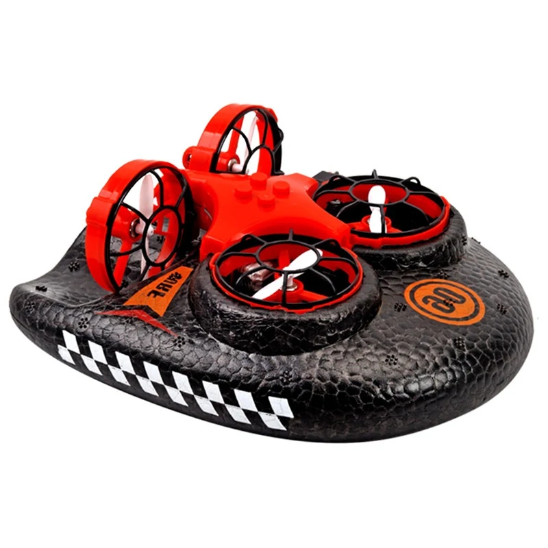 Multifunction Water Land Air 3 To 1 Electric Remote Control RC Hovercraft 2.4G High Speed Land/Water Driving Sky Fly RC Boat Toy